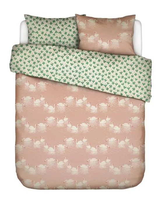 ESSENZA Swan lake Misty rose Dekbedovertrekset (inclusief kussenslopen) 200 x 220 cm