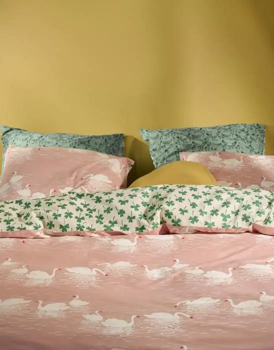 ESSENZA Swan lake Misty rose Dekbedovertrekset (inclusief kussenslopen) 200 x 220 cm - Afbeelding 3