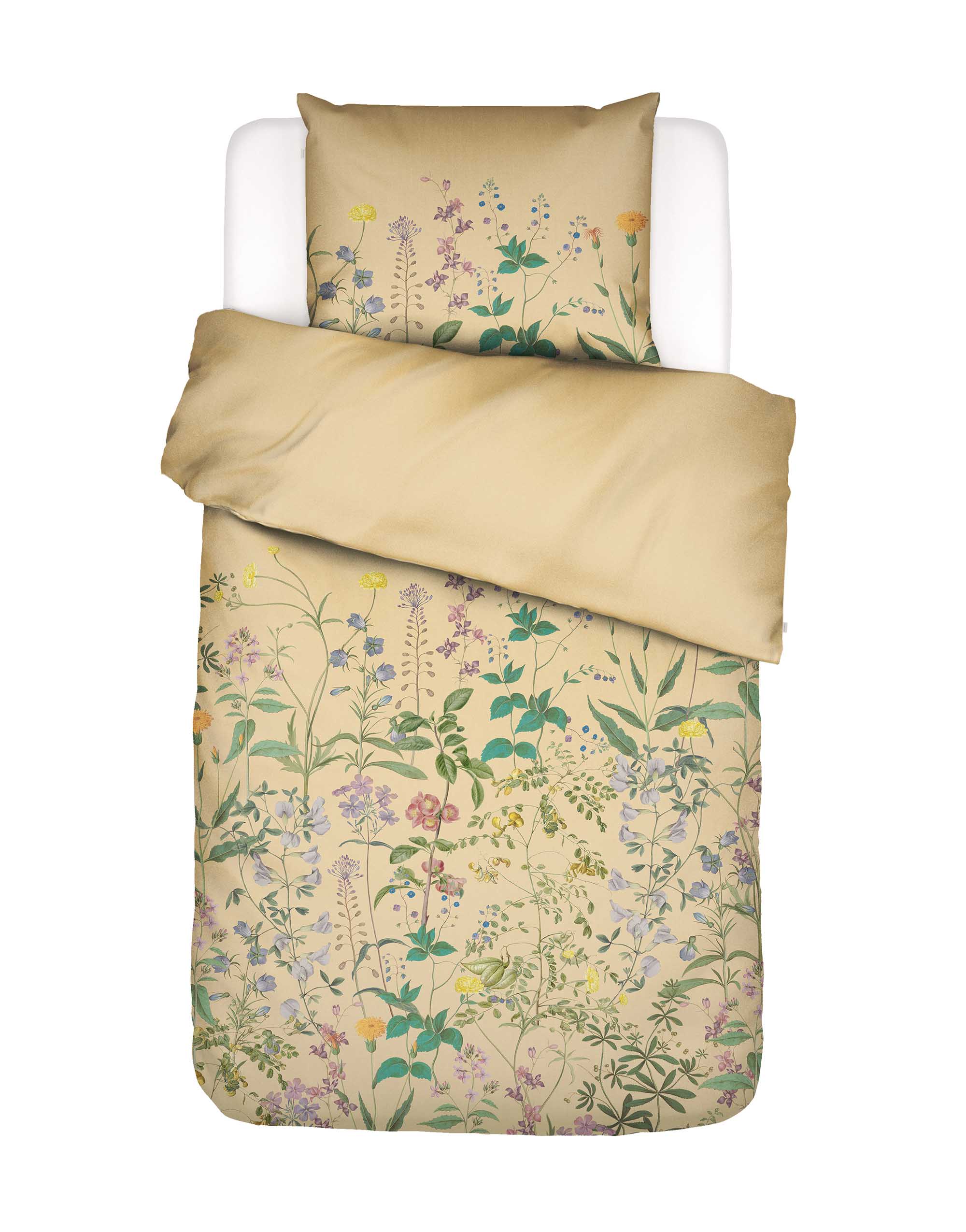 Essenza Augustina Dekbedovertrek Yellow straw 1p set 140x220+60x70