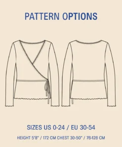 Wardrobe By Me Naaipatroon Wrap Blouse | 30-54, verwachte levering juni 2026