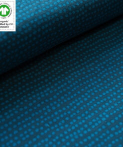 Stoffonkel Organic Jersey Dotted Line petrol