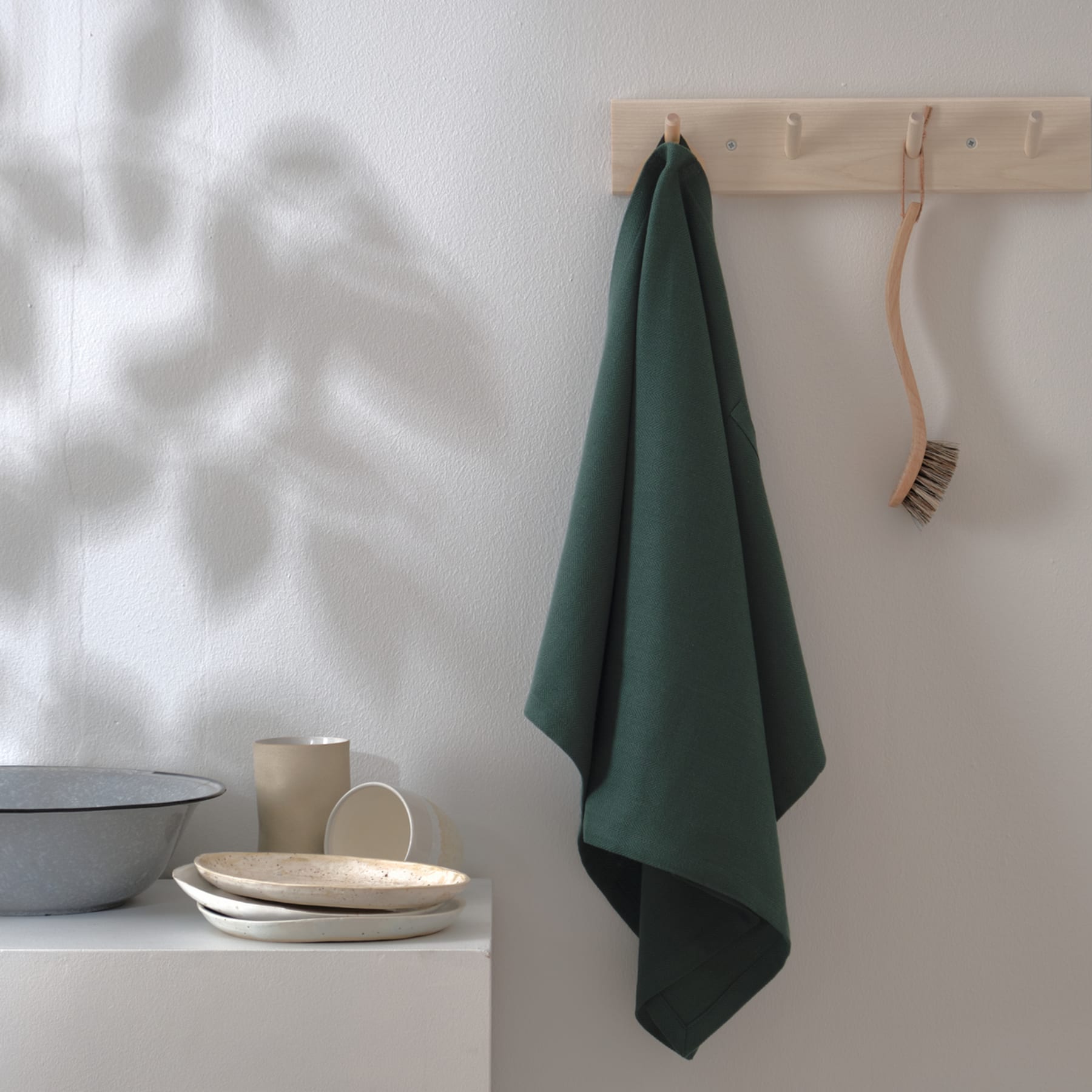 The Organic Company Kitchen Towel - 400 Dark Green Theedoek XL - Afbeelding 2