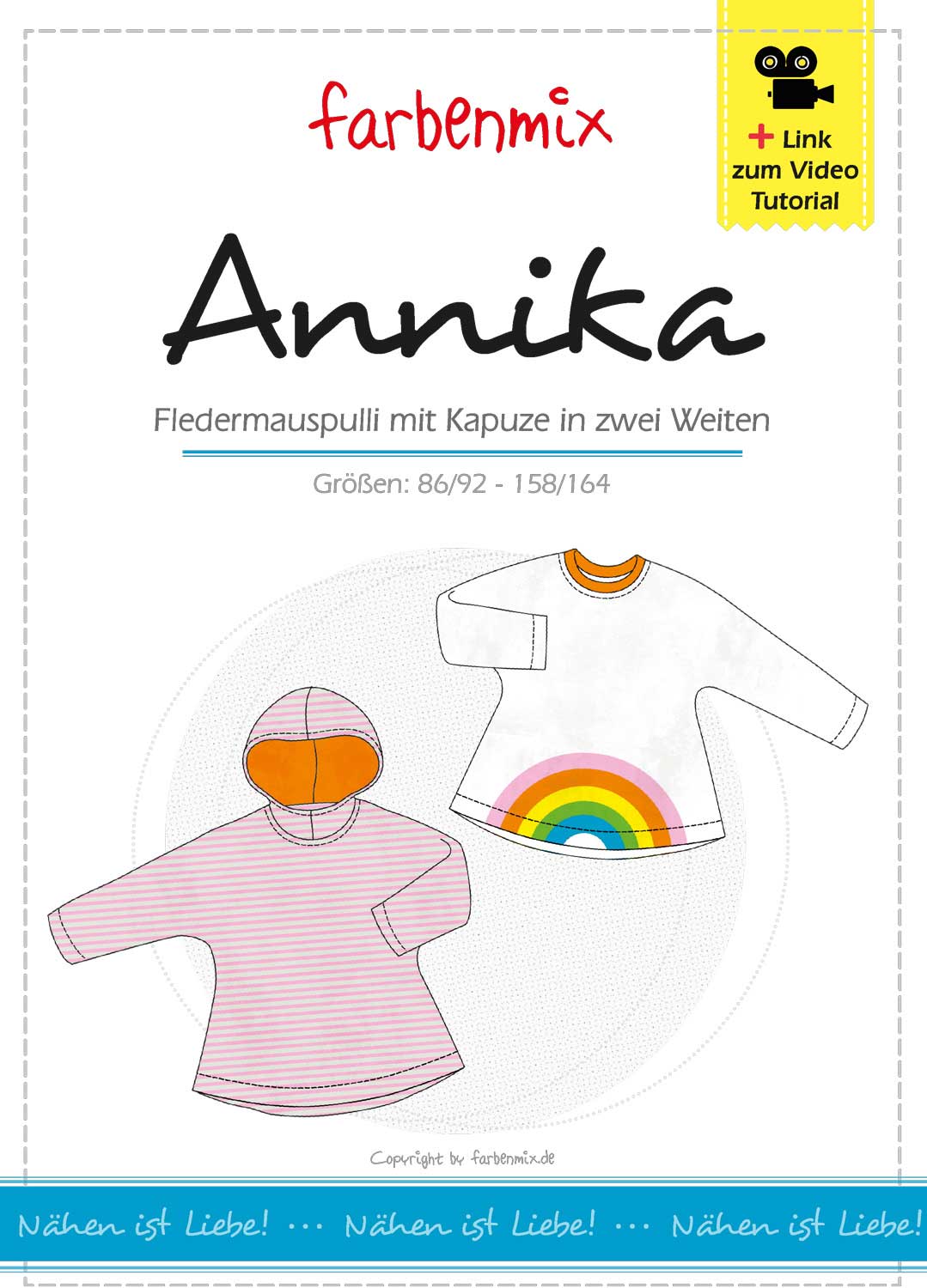 Farbenmix Annika | Trui met vleermuismouwen