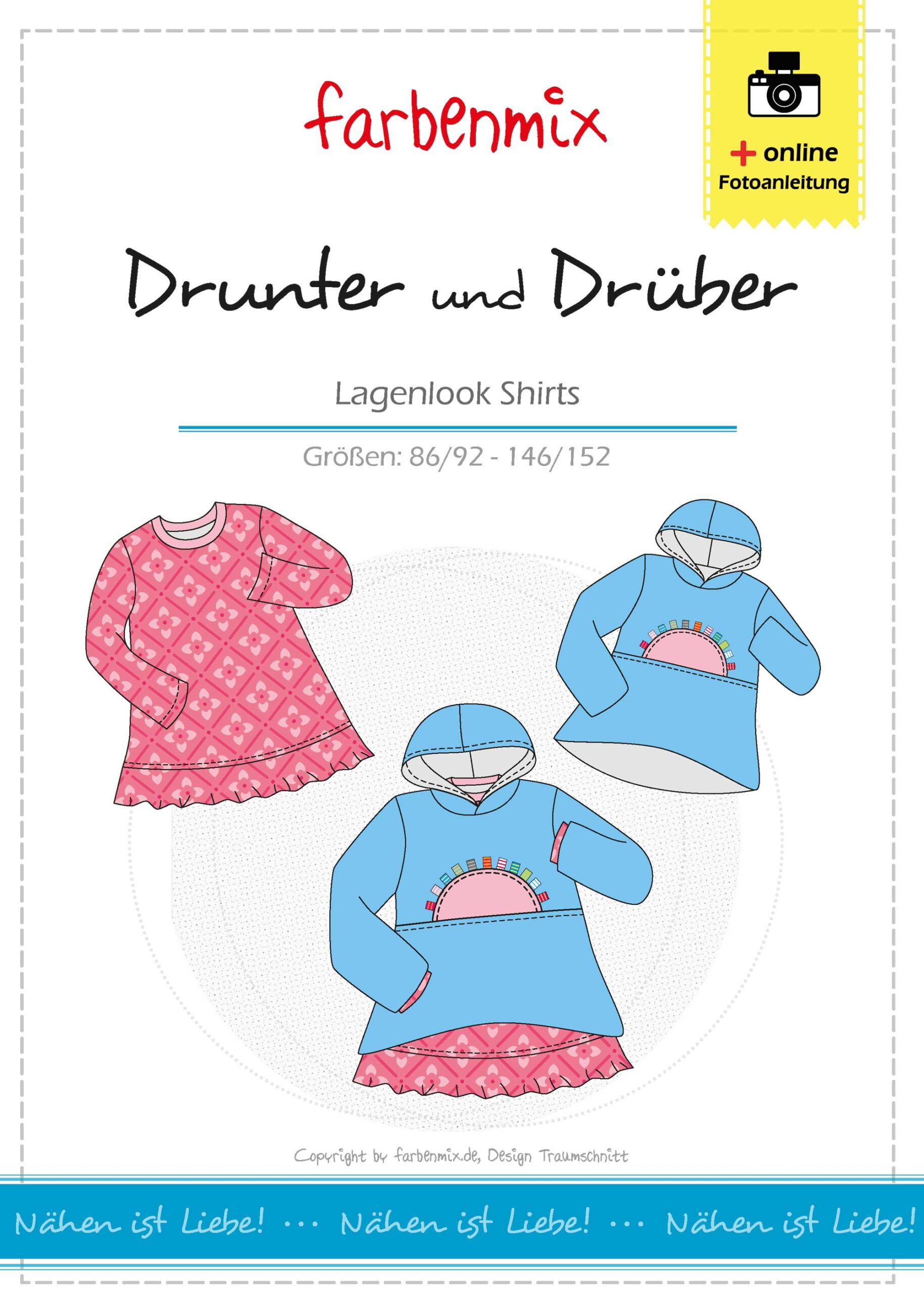 Farbenmix Drunter und Drüber | Shirt met laagjeslook