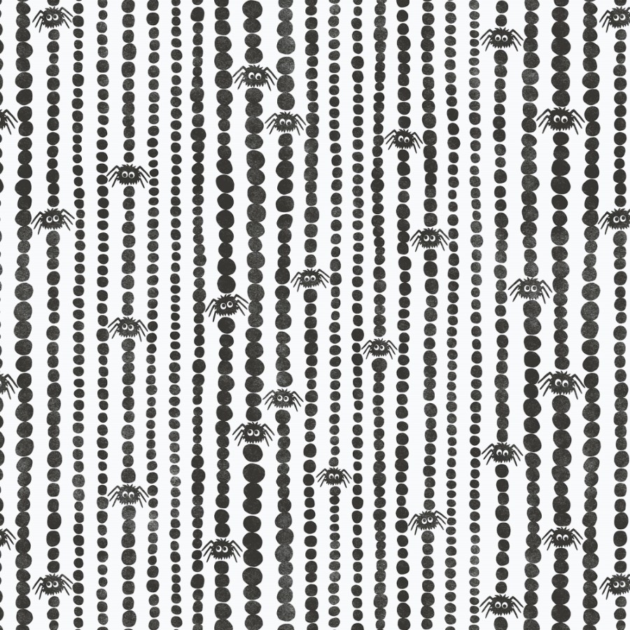 Cloud9 Gothic Whimsy - Spiders Stripes | White/Black, verwachte levering augustus 2026