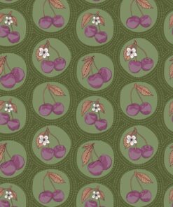 Cloud9 Black Forest - 229260 - Dotted Cherries | Olive, verwachte levering oktober-november 2026