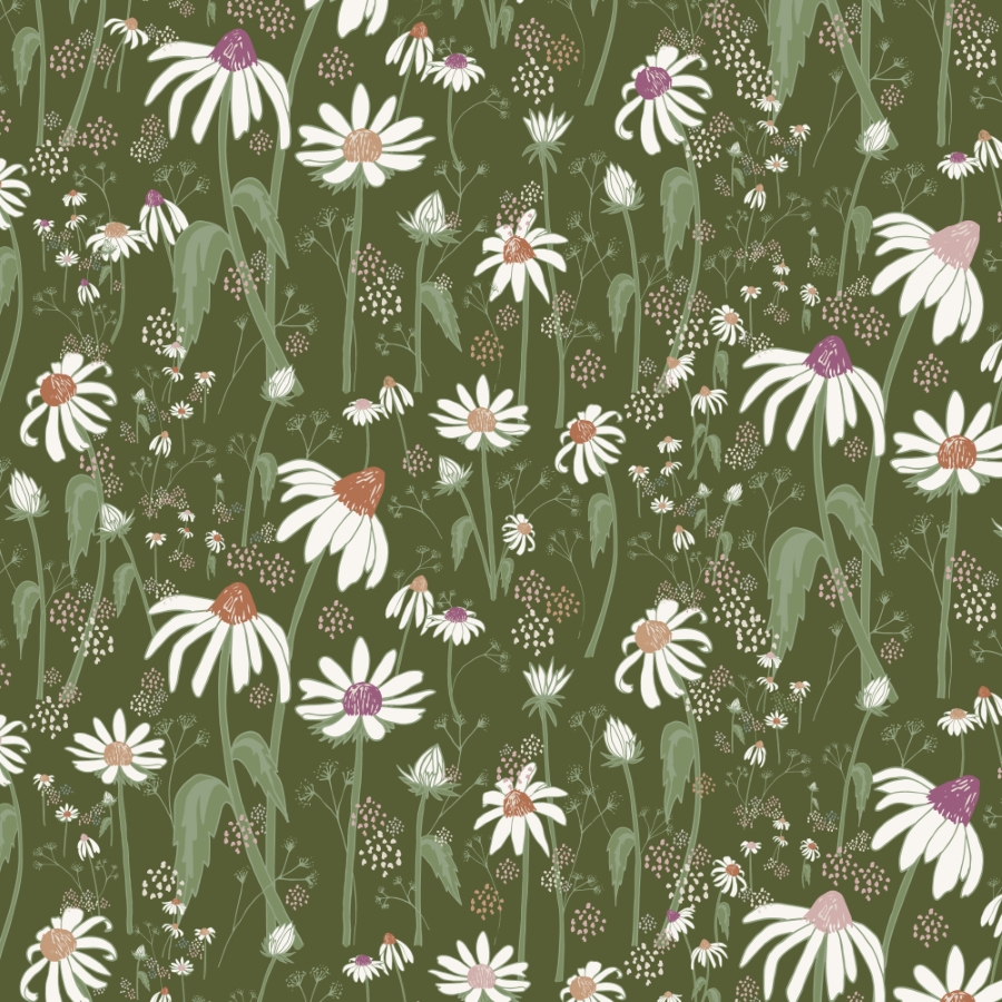 Cloud9 Black Forest - 229269 - Wildflower | Olive, verwachte levering oktober-november 2026