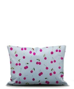 ESSENZA & CO Zesty cherry Ijsblauw Kussensloop 60 x 70 cm