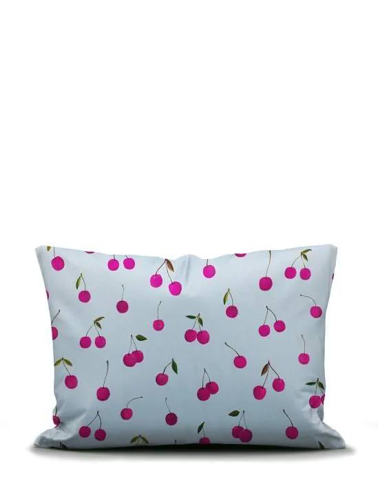 ESSENZA & CO Zesty cherry Ijsblauw Kussensloop 60 x 70 cm