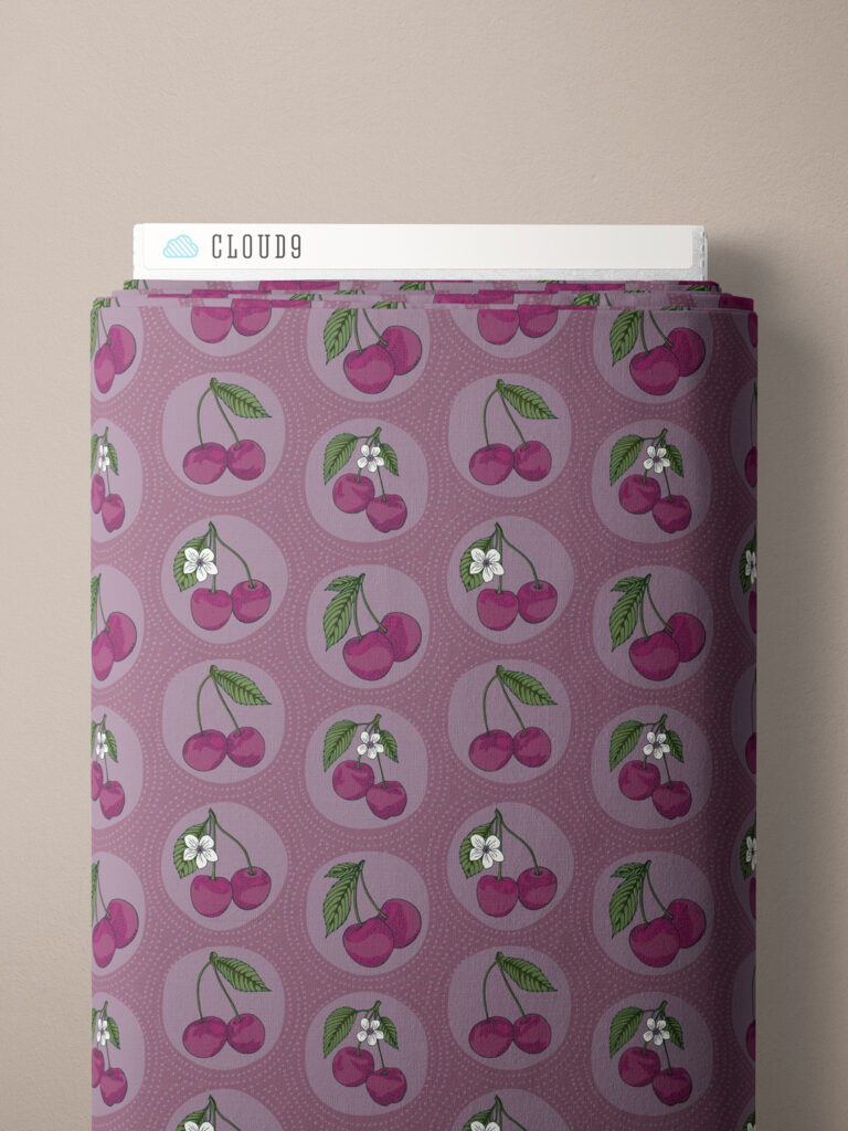 Cloud9 Black Forest - 229261 - Dotted Cherries | Lt Purple, verwachte levering oktober-november 2026 - Afbeelding 2