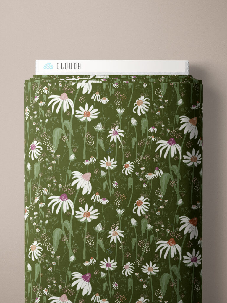 Cloud9 Black Forest - 229269 - Wildflower | Olive, verwachte levering oktober-november 2026 - Afbeelding 2