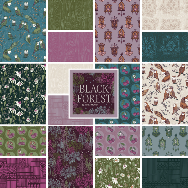 Cloud9 Black Forest - 229259 - Dotted Cherries | Teal, verwachte levering oktober-november 2026 - Afbeelding 4